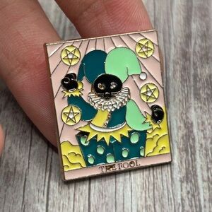 NEW Enamel Pin “The Fool” Cat Tarot Divination Witchy Magic Goth